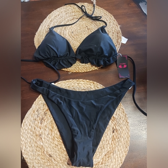 SHEIN Other - 2pc black Shekini bikini size X large NWT